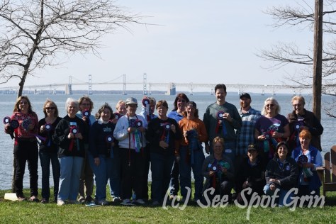 NW3 Sun awardees: On Sunday, the ODTC NW3 trial had the most NW3 titles , 15 in all, ever in the history of NACSW... lots of happy people at a beautiful venue, we had to take a picture. The photo includes all of the awardees, the CO Jean Richardson, Asst CO Rosana Dropkin and Judges Walt Feno and Michele Goodman.